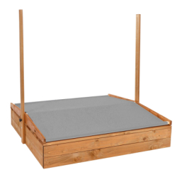 Detské pieskovisko so strieškou 120x120 cm SPRINGOS + podložka