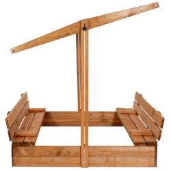 Detské pieskovisko so strieškou 120x120 cm SPRINGOS + podložka