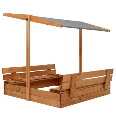 Detské pieskovisko so strieškou 120x120 cm SPRINGOS + podložka