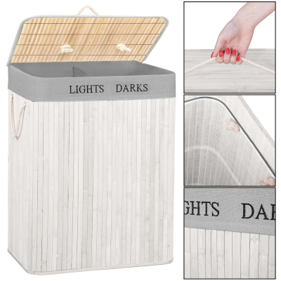 HA7504 BAMBUSOVÝ KÔŠ NA BIELIZEŇ