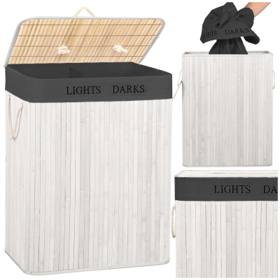 HA7505 BAMBUSOVÝ KÔŠ NA BIELIZEŇ