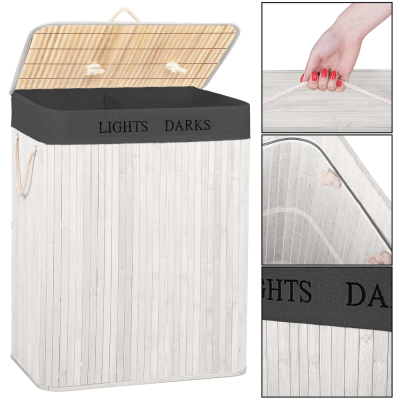 HA7505 BAMBUSOVÝ KÔŠ NA BIELIZEŇ