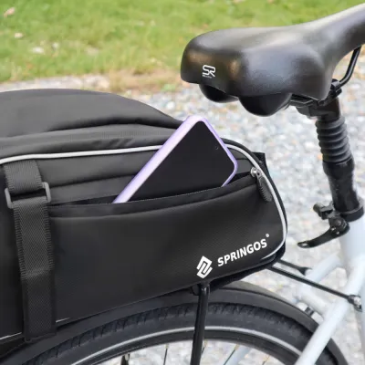 Taška na zadný nosič kolesa SPRINGOS BA0092 čierna