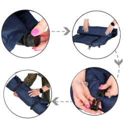 Samonafukovacia karimatka s vankúšom 193x66x3, 5 cm SPRINGOS TERRA modrá