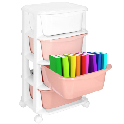 Skrinka na kolieskach 4 zásuvky SPRINGOS HA0212