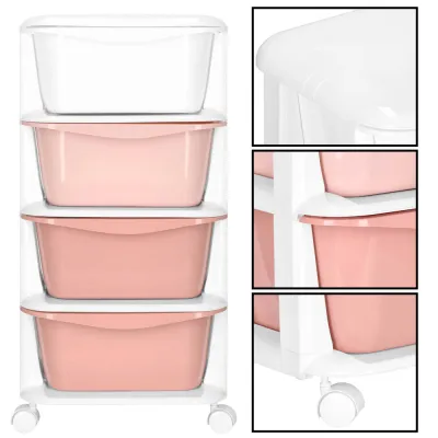 Skrinka na kolieskach 4 zásuvky SPRINGOS HA0212