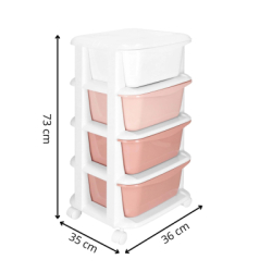 Skrinka na kolieskach 4 zásuvky SPRINGOS HA0212