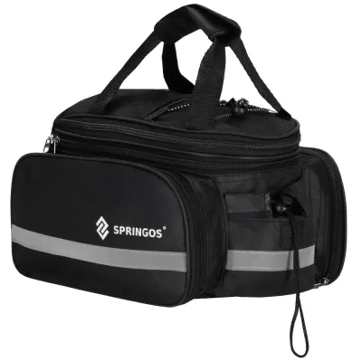 Taška na zadný nosič kolesa SPRINGOS BA0091 čierna