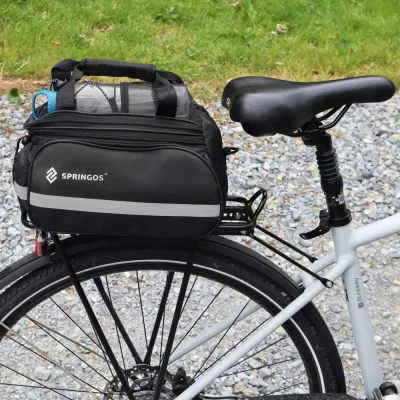 Taška na zadný nosič kolesa SPRINGOS BA0091 čierna