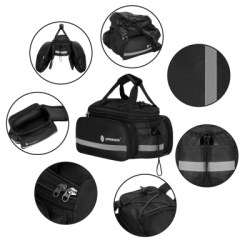 Taška na zadný nosič kolesa SPRINGOS BA0091 čierna