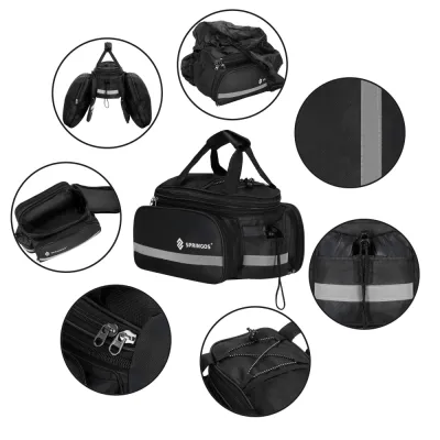 Taška na zadný nosič kolesa SPRINGOS BA0091 čierna