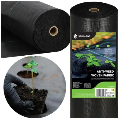 Agrotextília proti burine 1,1mx 50m ultra pevná SPRINGOS AG0047 čierna