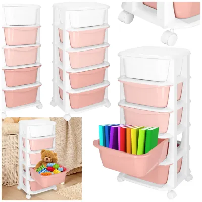 Skrinka na kolieskach 5 zásuviek SPRINGOS HA0211