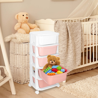 Skrinka na kolieskach 5 zásuviek SPRINGOS HA0211