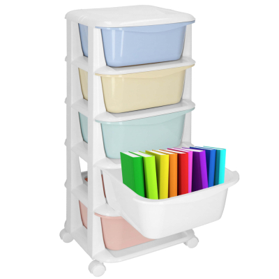 Skrinka na kolieskach 5 zásuviek SPRINGOS HA0213