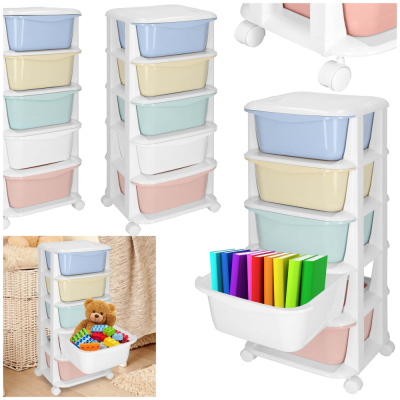 Skrinka na kolieskach 5 zásuviek SPRINGOS HA0213