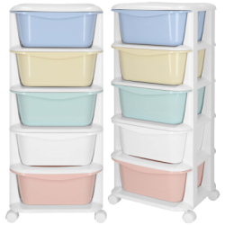 Skrinka na kolieskach 5 zásuviek SPRINGOS HA0213