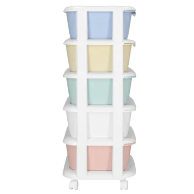 Skrinka na kolieskach 5 zásuviek SPRINGOS HA0213