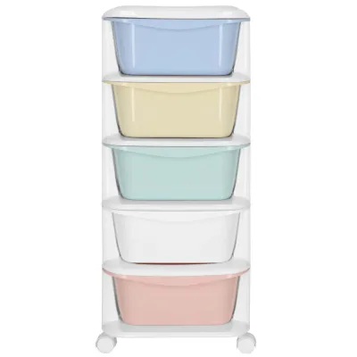 Skrinka na kolieskach 5 zásuviek SPRINGOS HA0213