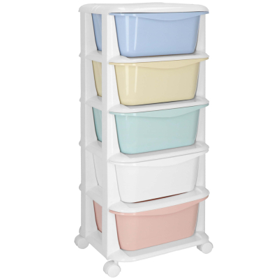 Skrinka na kolieskach 5 zásuviek SPRINGOS HA0213