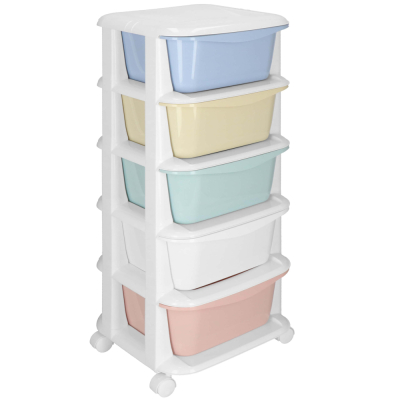 Skrinka na kolieskach 5 zásuviek SPRINGOS HA0213