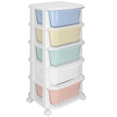 Skrinka na kolieskach 5 zásuviek SPRINGOS HA0213