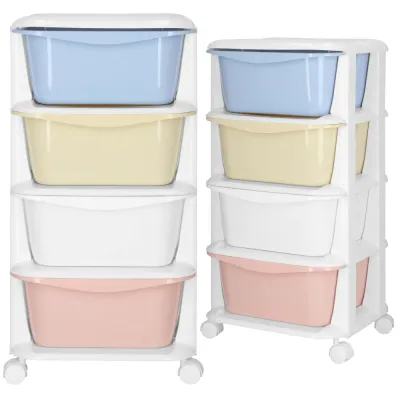 Skrinka na kolieskach 4 zásuvky SPRINGOS HA0214