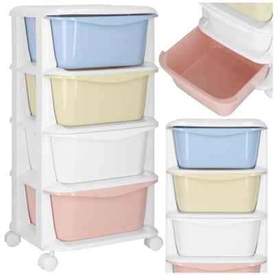 Skrinka na kolieskach 4 zásuvky SPRINGOS HA0214