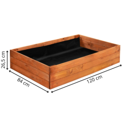 Vyvýšený záhon 120x84 cm drevený SPRINGOS GB0002