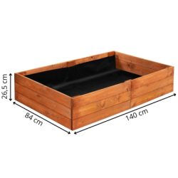 Vyvýšený záhon 140x84 cm drevený SPRINGOS GB0003