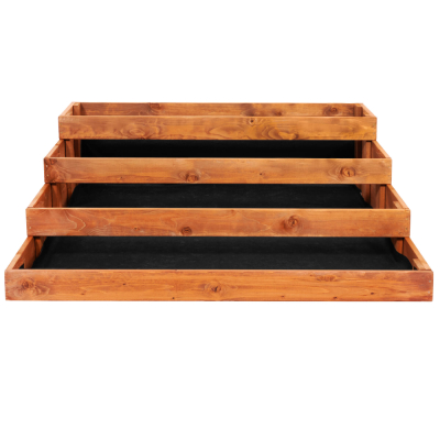 Vyvýšený záhon 4 poschodový 123x123 cm drevený SPRINGOS GB0001