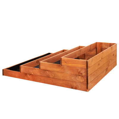 Vyvýšený záhon 4 poschodový 123x123 cm drevený SPRINGOS GB0001