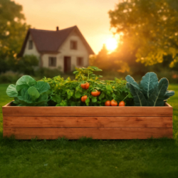 Vyvýšený záhon 240x84 cm drevený SPRINGOS GB0005