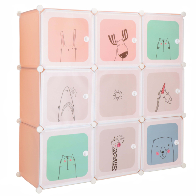 Detská modulárna skriňa SPRINGOS CUBBIE farebná