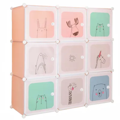 Detská modulárna skriňa SPRINGOS CUBBIE farebná