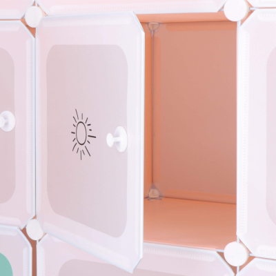 Detská modulárna skriňa SPRINGOS CUBBIE farebná