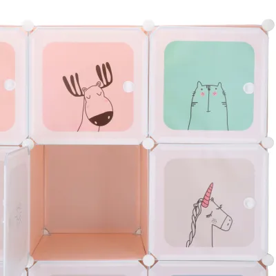 Detská modulárna skriňa SPRINGOS CUBBIE farebná