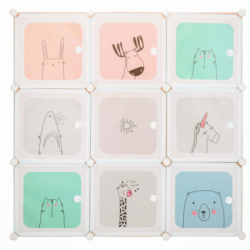 Detská modulárna skriňa SPRINGOS CUBBIE farebná