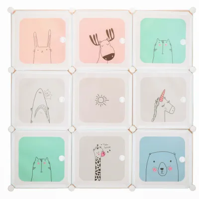 Detská modulárna skriňa SPRINGOS CUBBIE farebná