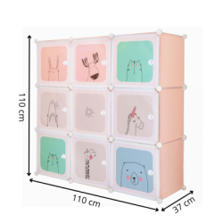 Detská modulárna skriňa SPRINGOS CUBBIE farebná