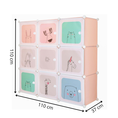 Detská modulárna skriňa SPRINGOS CUBBIE farebná