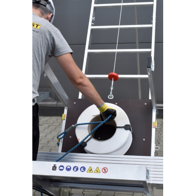 Strešný výťah s elektrickým navijakom 12,50 m DRABEST WT-12 PRO