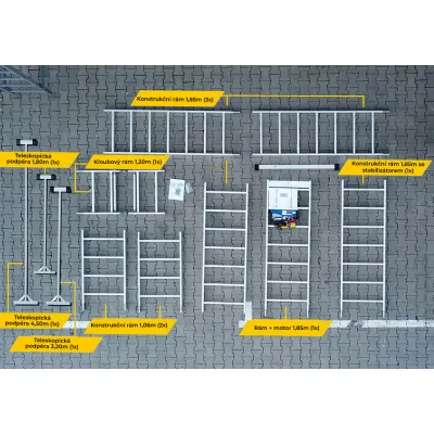 Strešný výťah s elektrickým navijakom 12,50 m DRABEST WT-12 PRO