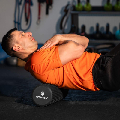 Masážny valec SPRINGOS RELAXA ROLLER čierny