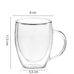 Sklenený hrnček na kávu 350 ml SPRINGOS CREMA