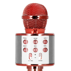 Bezdrôtový karaoke mikrofón s reproduktorom SPRINGOS KG0029 ružový