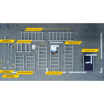 Stavebný výťah pre fotovoltaiku 12,5 m DRABEST WT-12-PV PRO
