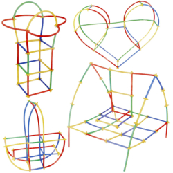 Kreatívne stavanie zo slamiek 800 dielikov SPRINGOS KG0033