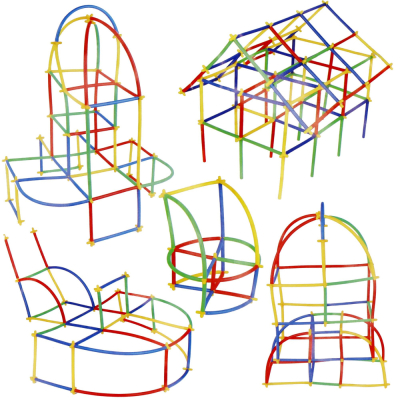 Kreatívne stavanie zo slamiek 800 dielikov SPRINGOS KG0033