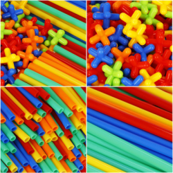 Kreatívne stavanie zo slamiek 800 dielikov SPRINGOS KG0033